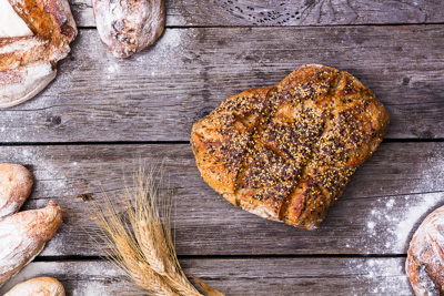 Bread on wood
