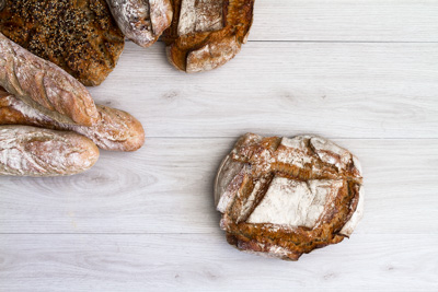 Bread on wood